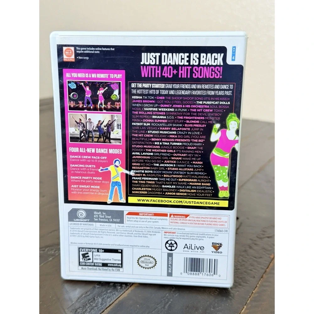 Just Dance 2 Nintendo Wii 2010 - Complete w/ Original Manual / Tested Working